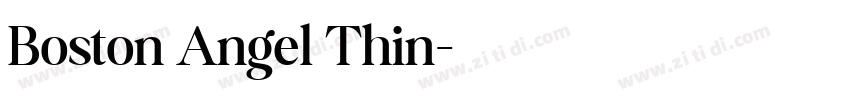Boston Angel Thin字体转换